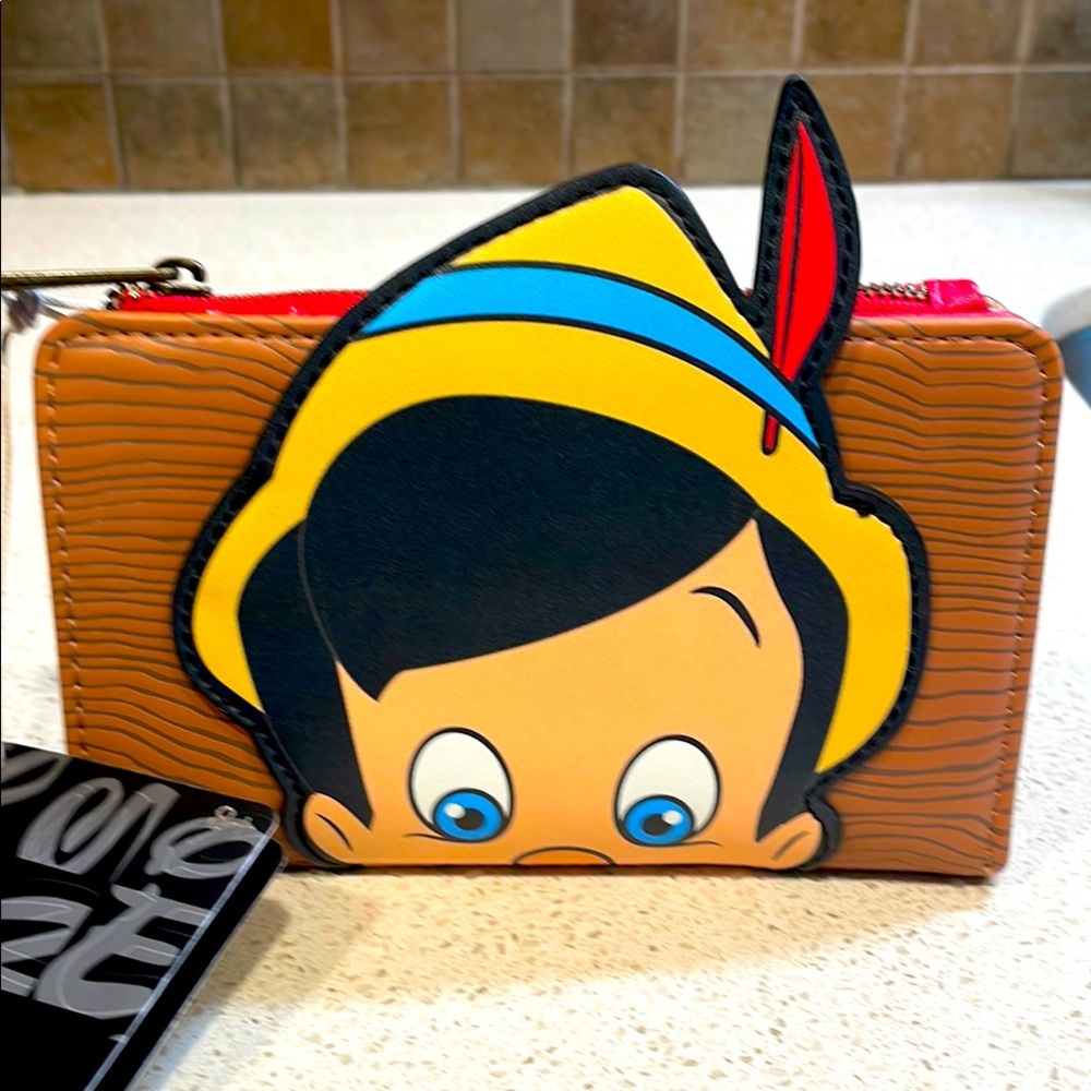 Loungefly Brown and Yellow Pinocchio Wallet